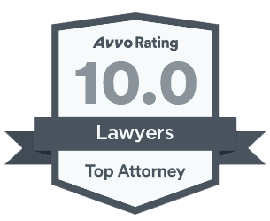 Avvo Rating 10.0 Top Attorney badge