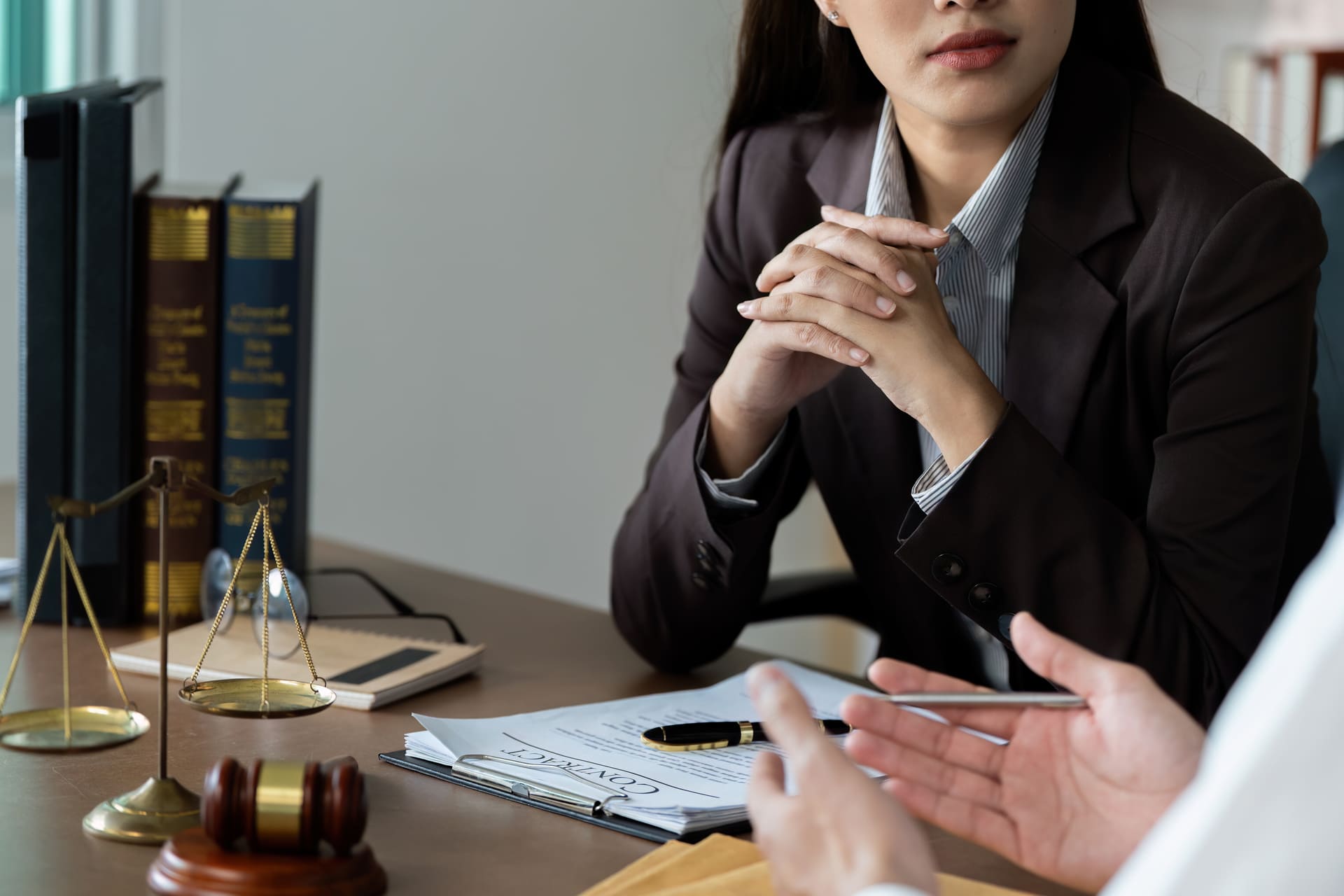 Professonal Legal Meeting With Defendant